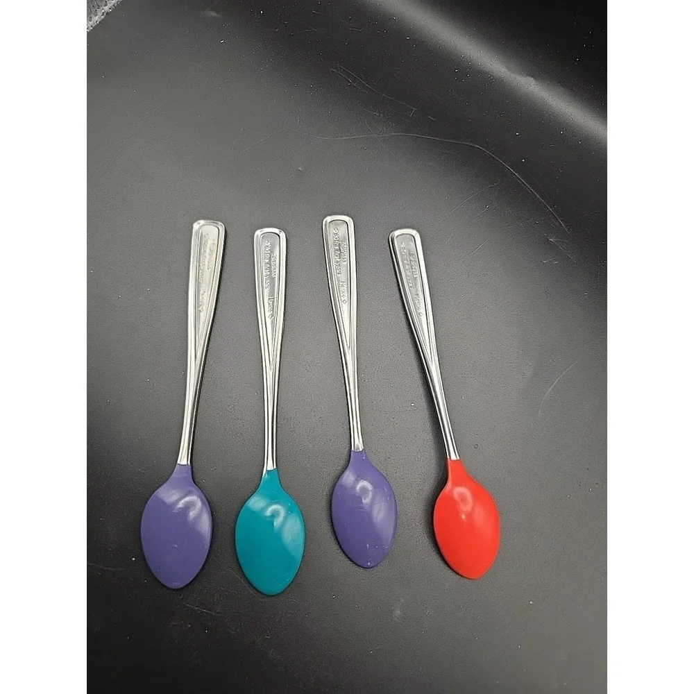80s The First Year Baby Rubber‎ Baby Spoons x 4